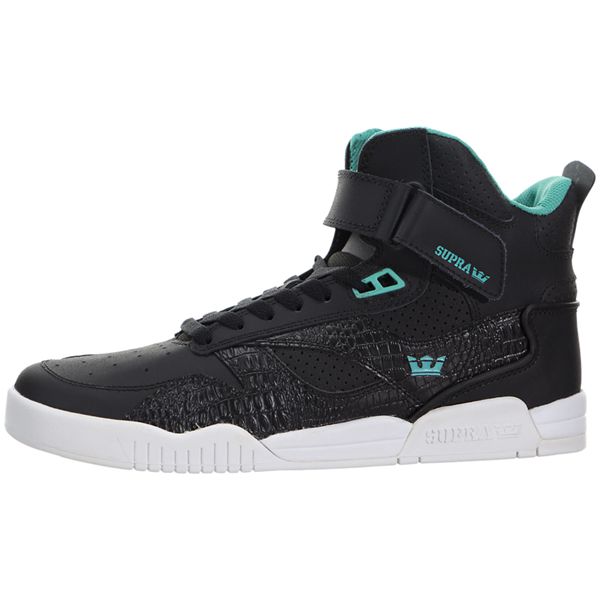 Supra Mens Bleeker High Top Shoes - Black Turquoise | Canada M2919-1O38